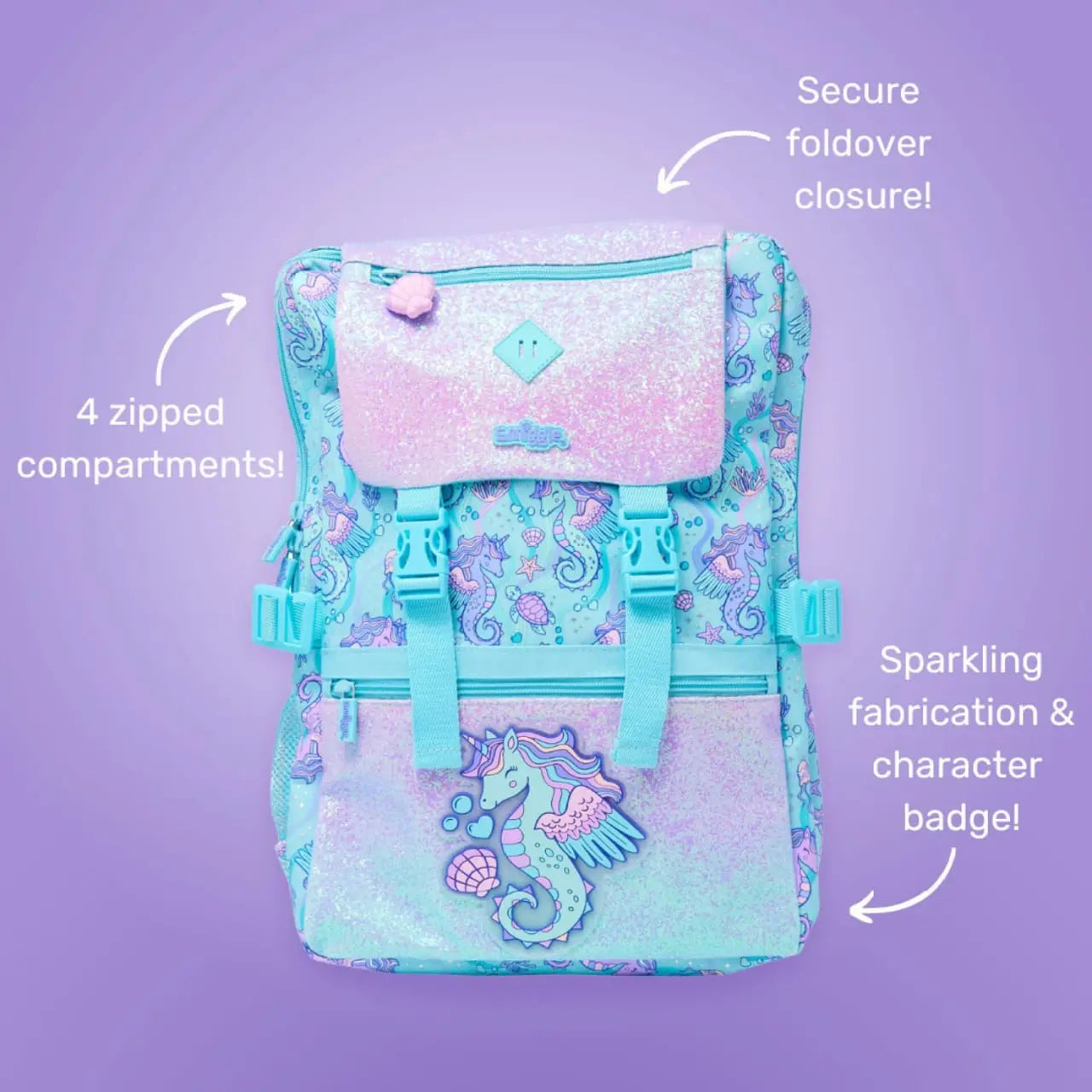 SMIGGLE SEA-HORSE BACKPACK - Sparkles