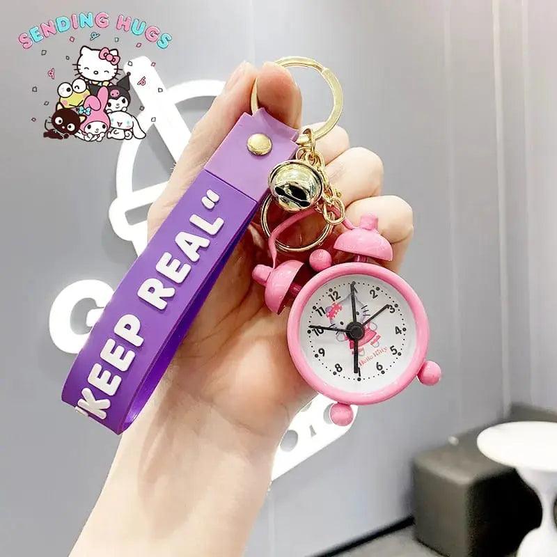 AESTHETIC ALARM CLOCK KEYCHAIN SPARKLES
