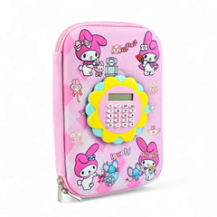 TRENDY PENCIL ORGANIZER WITH CALCULATOR - Sparkles