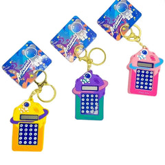 ASTRONAUT CALCULATOR KEYCHAIN SPARKLES