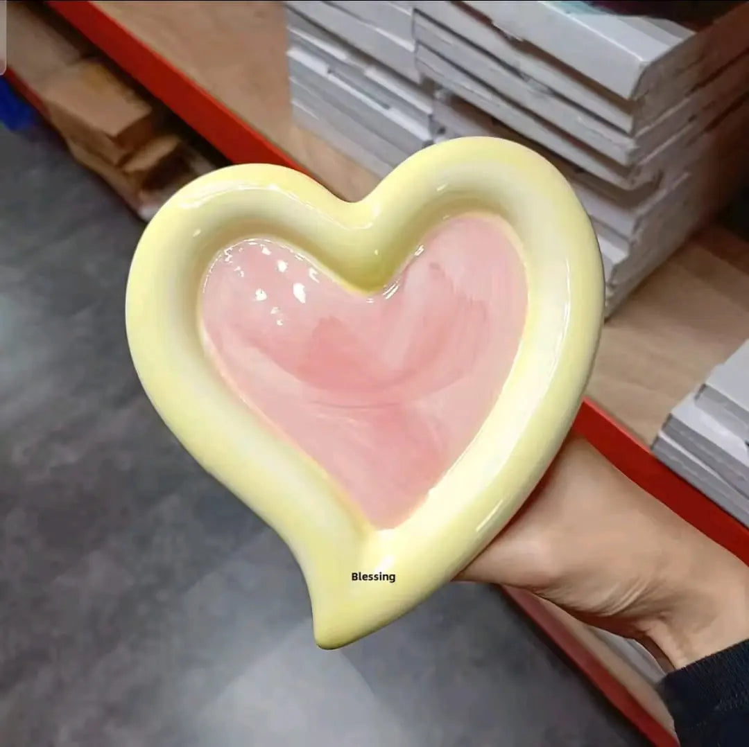 HEART SHAPED TRINKET TRAY SPARKLES