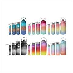 4PCS GRADIENT PORTABLE BOTTLE SET SPARKLES