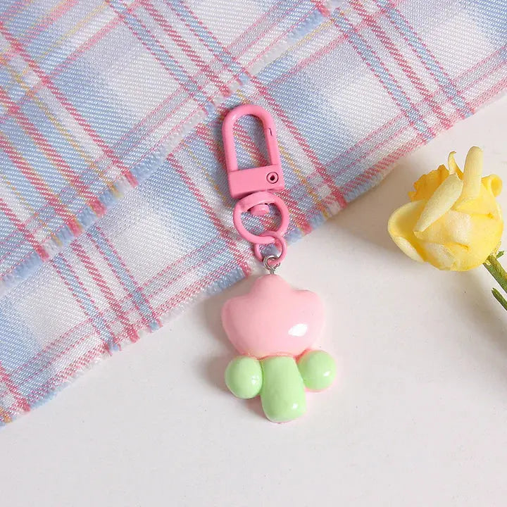 KAWAII FLORAL KEYCHAIN SPARKLES