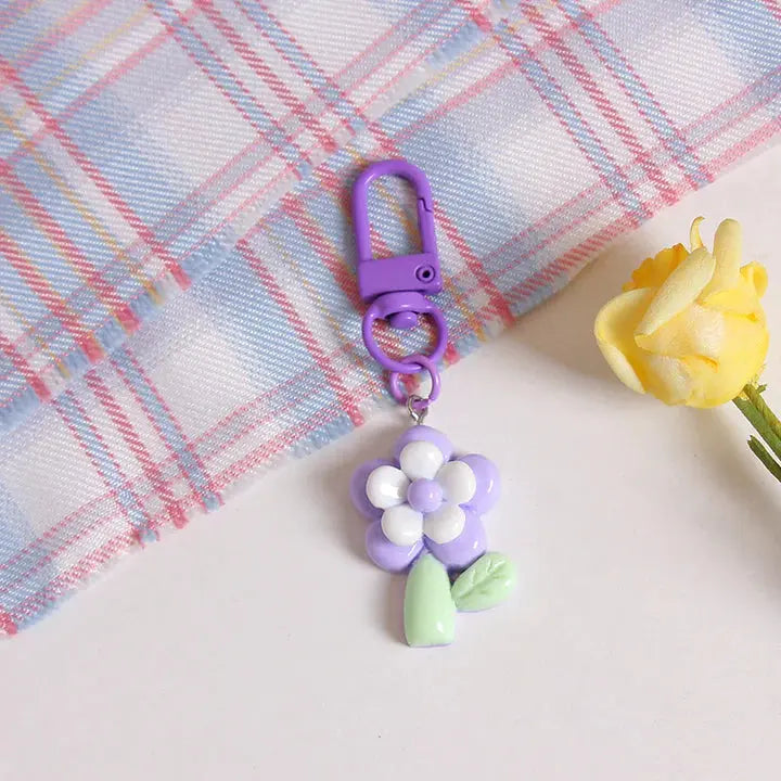 KAWAII FLORAL KEYCHAIN SPARKLES
