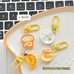 KAWAII EGG POACHED KEYCHAIN SPARKLES