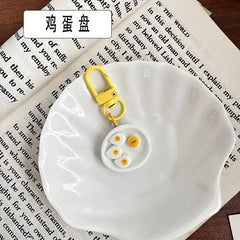 KAWAII EGG POACHED KEYCHAIN SPARKLES