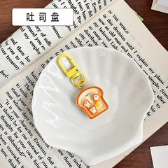 KAWAII EGG POACHED KEYCHAIN SPARKLES