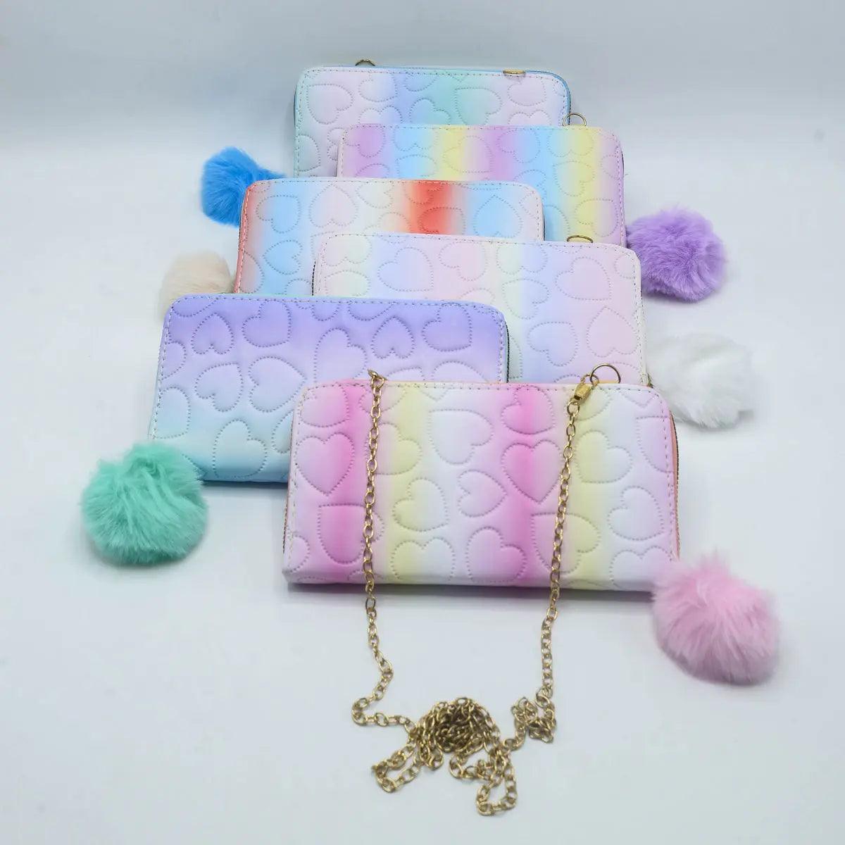 LEATHER HEART WALLET SPARKLES