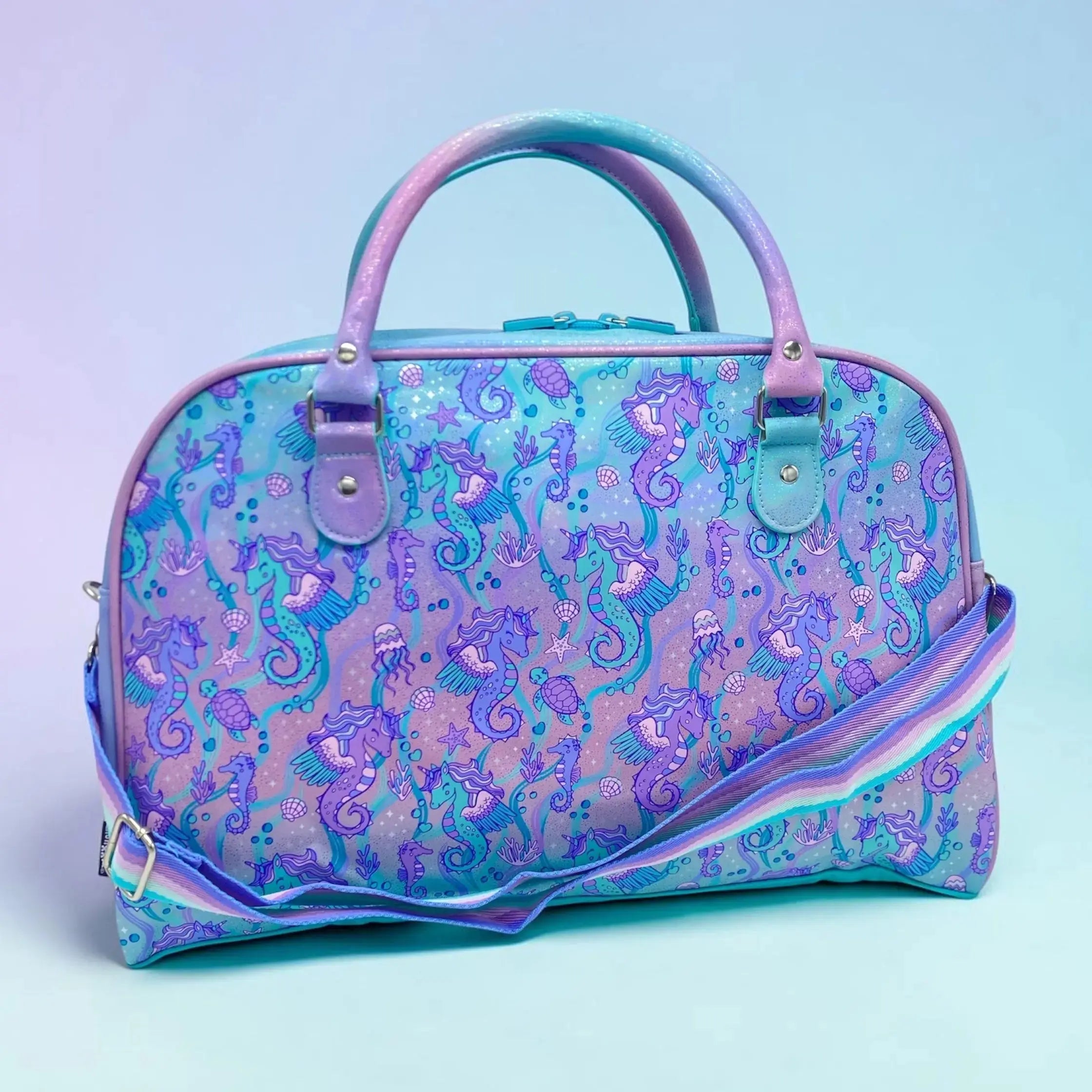 SHIMMERY SEAHORSE DUFFEL BAG - Sparkles
