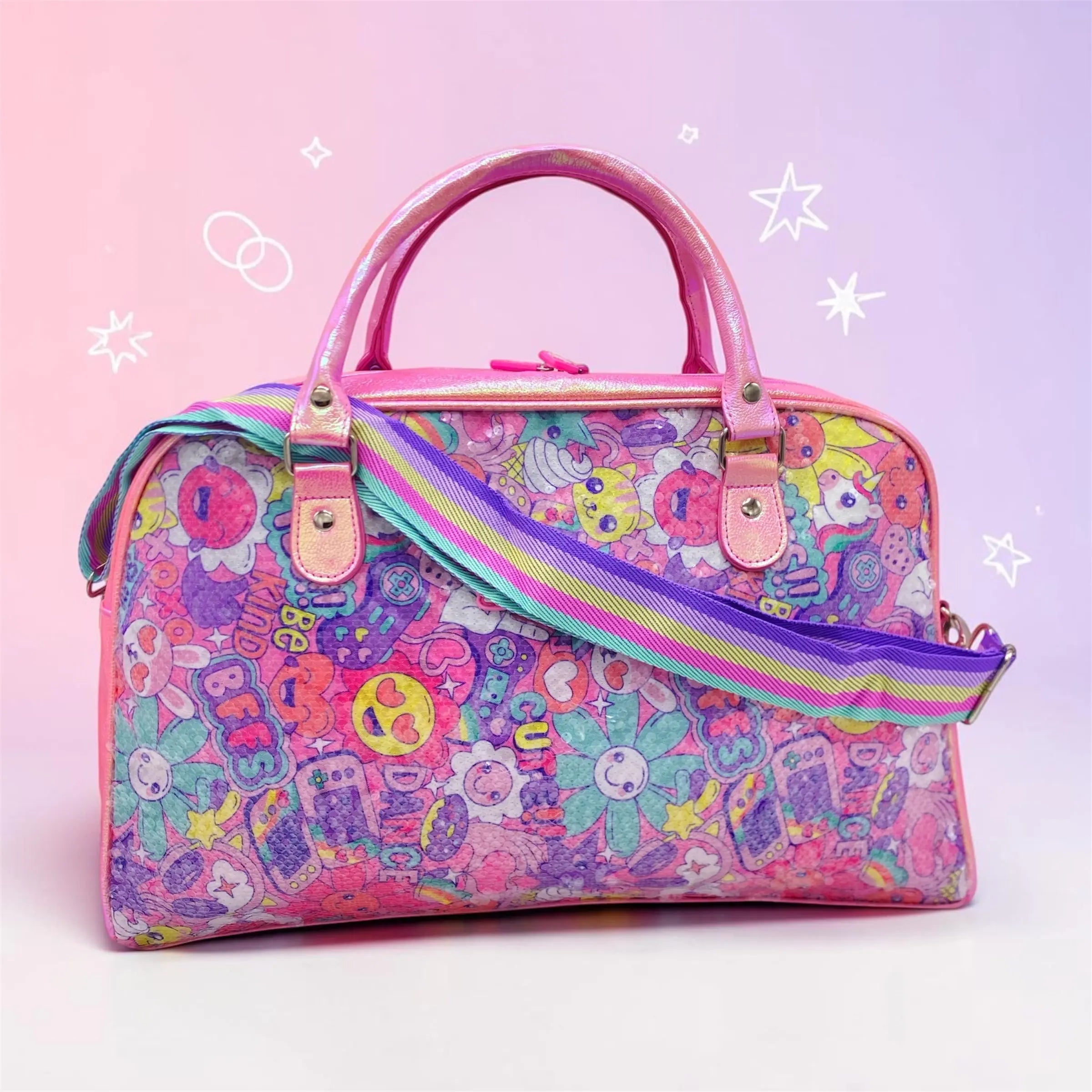SHIMMERY PINK DUFFEL BAG - Sparkles