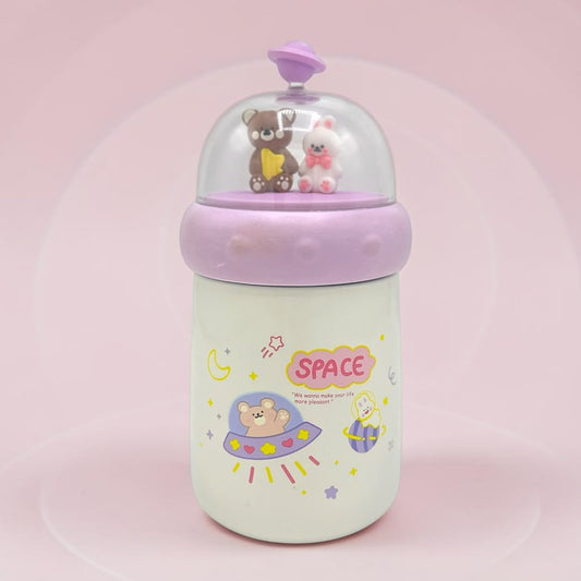 ADORABLE INSULATED SPACE BUNNY FLASK