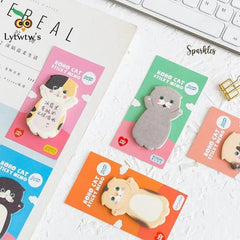 QUIRKY KITTY MEMO PAD SPARKLES