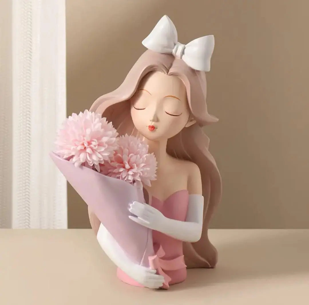 ADORABLE DOLL VASE DECOR SPARKLES