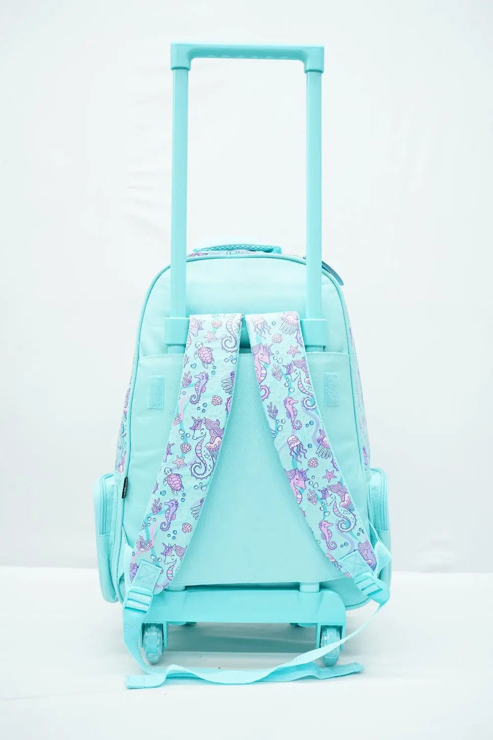 SMIGGLE SEAHORSE TROLLEY BACKPACK WITH LIGHT UP WHEELS SPARKLES