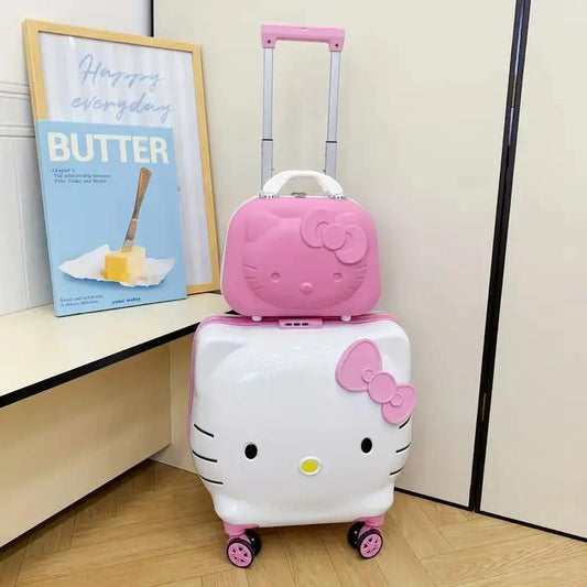 HELLO KITTY TRAVEL TROLLEY SET SPARKLES