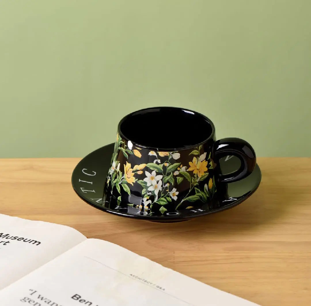 AESTHETIC FLORAL GARDEN CUP SET SPARKLES