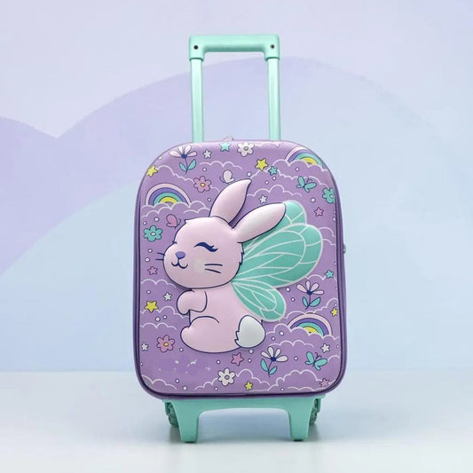 TRAVEL LUGGAGE TROLLEY - PURPLE FAIRY BUNNY