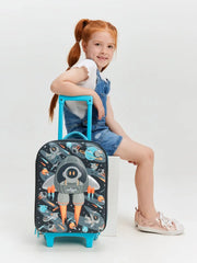 SMIGGLE TRAVEL LUGGAGE TROLLEY - SPACE ROCKET SPARKLES