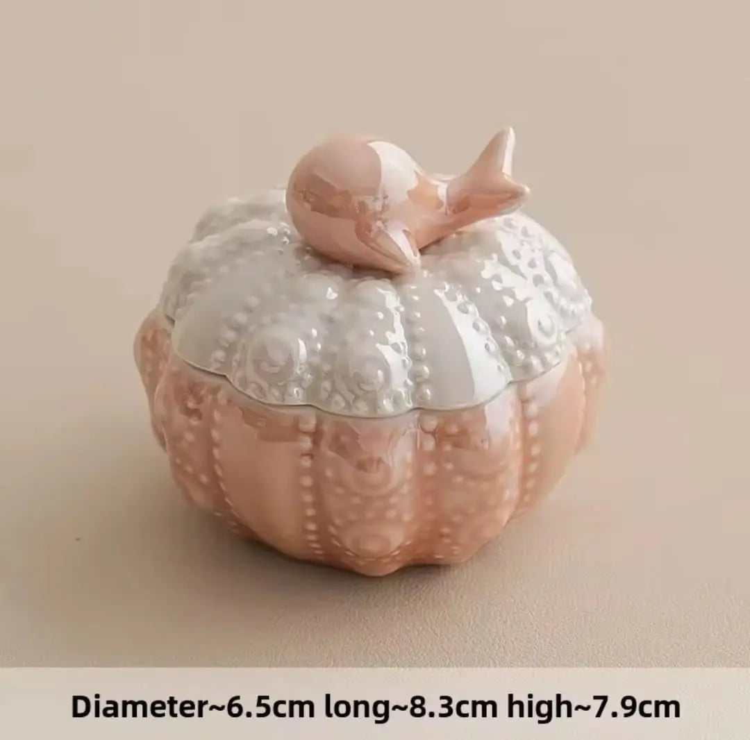 CERAMIC JEWELRY TRINKET BOX SPARKLES