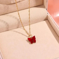 BUTTERFLY CHARM NECKLACE SPARKLES