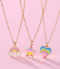 3 TRENDY COLORFUL NECKLACES SPARKLES