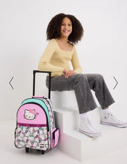 SMIGGLE HELLO KITTY TROLLEY BACKPACK WITH LIGHT UP WHEELS SPARKLES