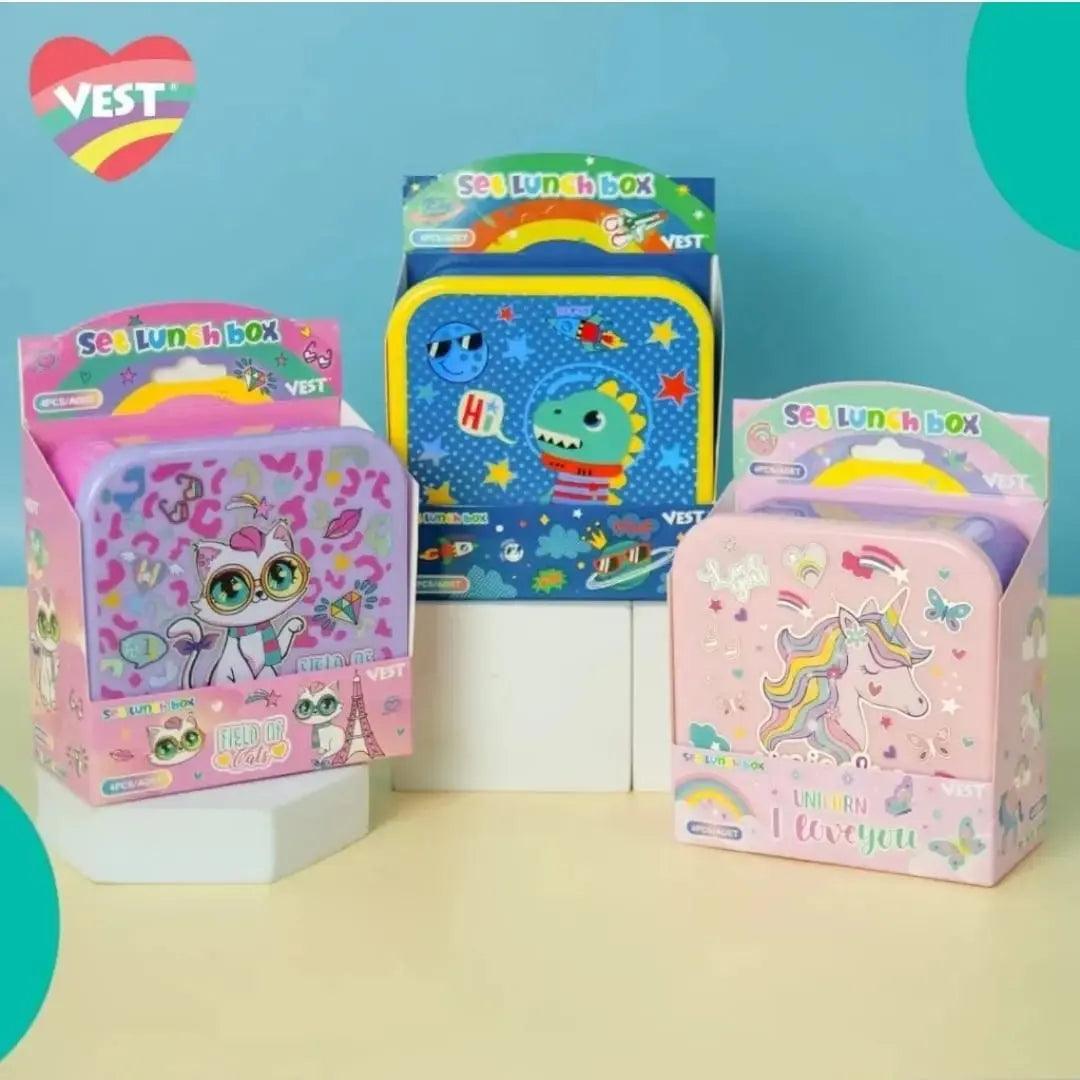TRENDING 4 PC LUNCH BOX SET SPARKLES