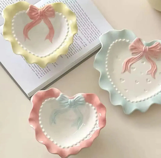 CERAMIC HEART TRINKET BOWL SPARKLES