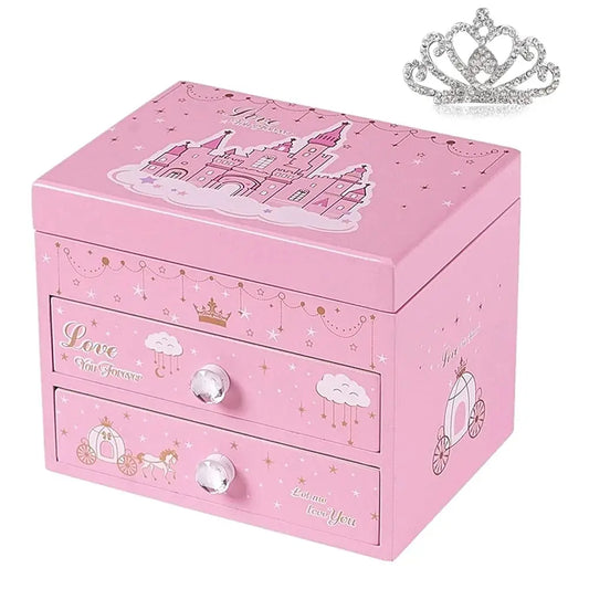 PRINCESS CASTLE WOODEN JEWELLERY VANITY SPARKLES