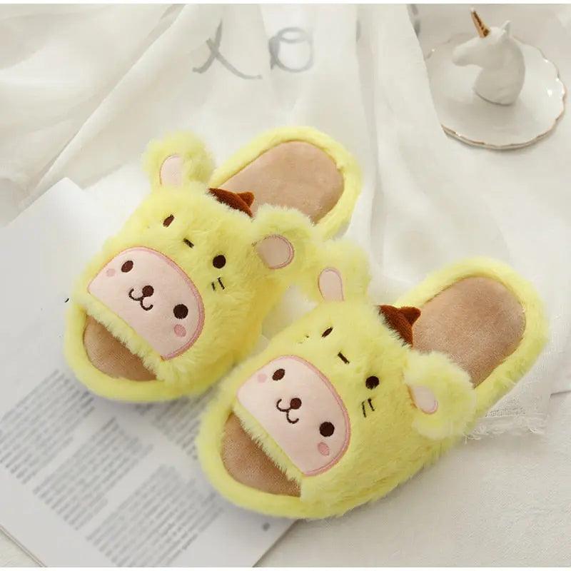 BEAUTIFUL FURY PLUSH SLIPPERS FOR WINTER SPARKLES