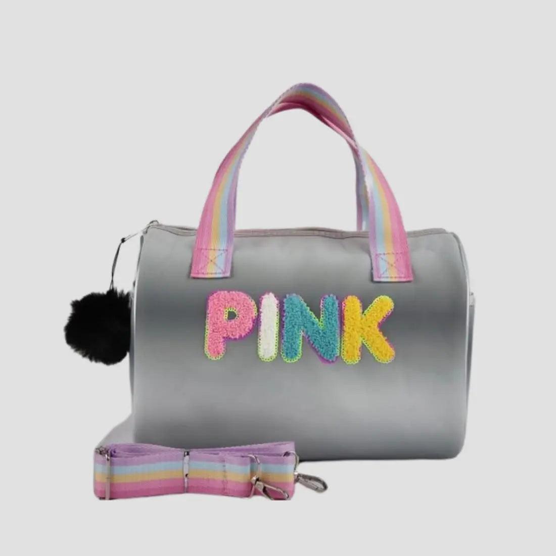 PINK MINI DUFFEL BAG SPARKLES