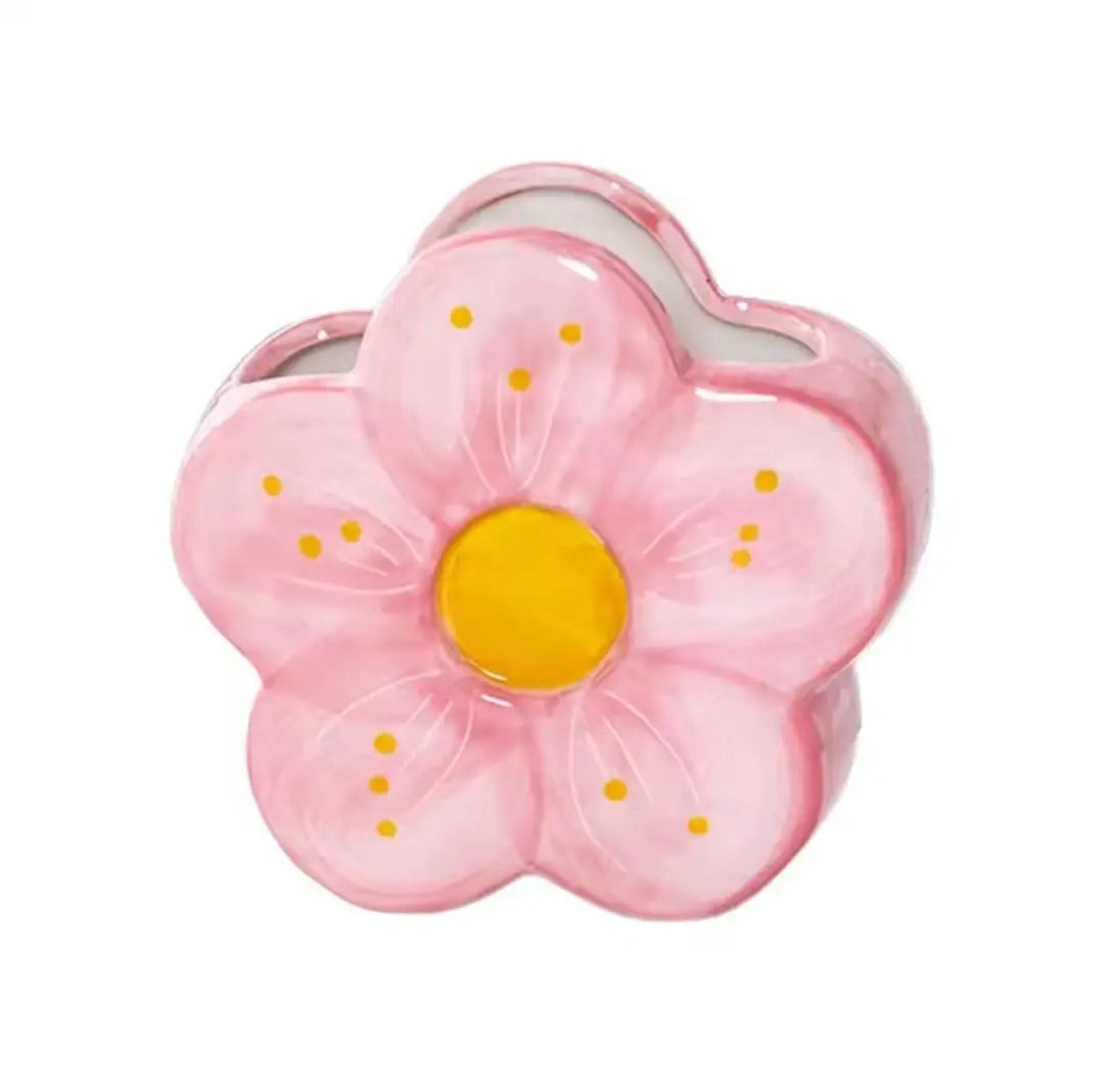 CERAMIC FLOWER HOLDER SPARKLES