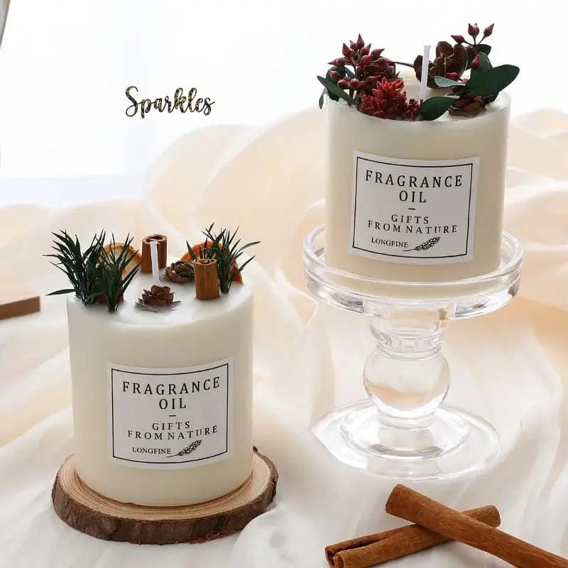 ROMANTIC DRIED FLOWER CANDLE SPARKLES