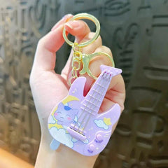 MUSICAL GUITAR KEYCHAIN SPARKLES