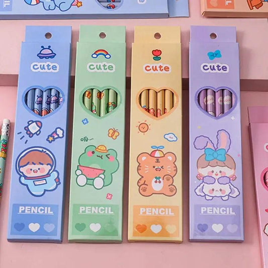 CUTE 6 X PENCILS SET SPARKLES