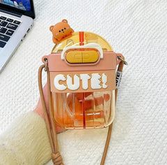 DUAL COMPARTMENT CUTE BOTTLE SPARKLES