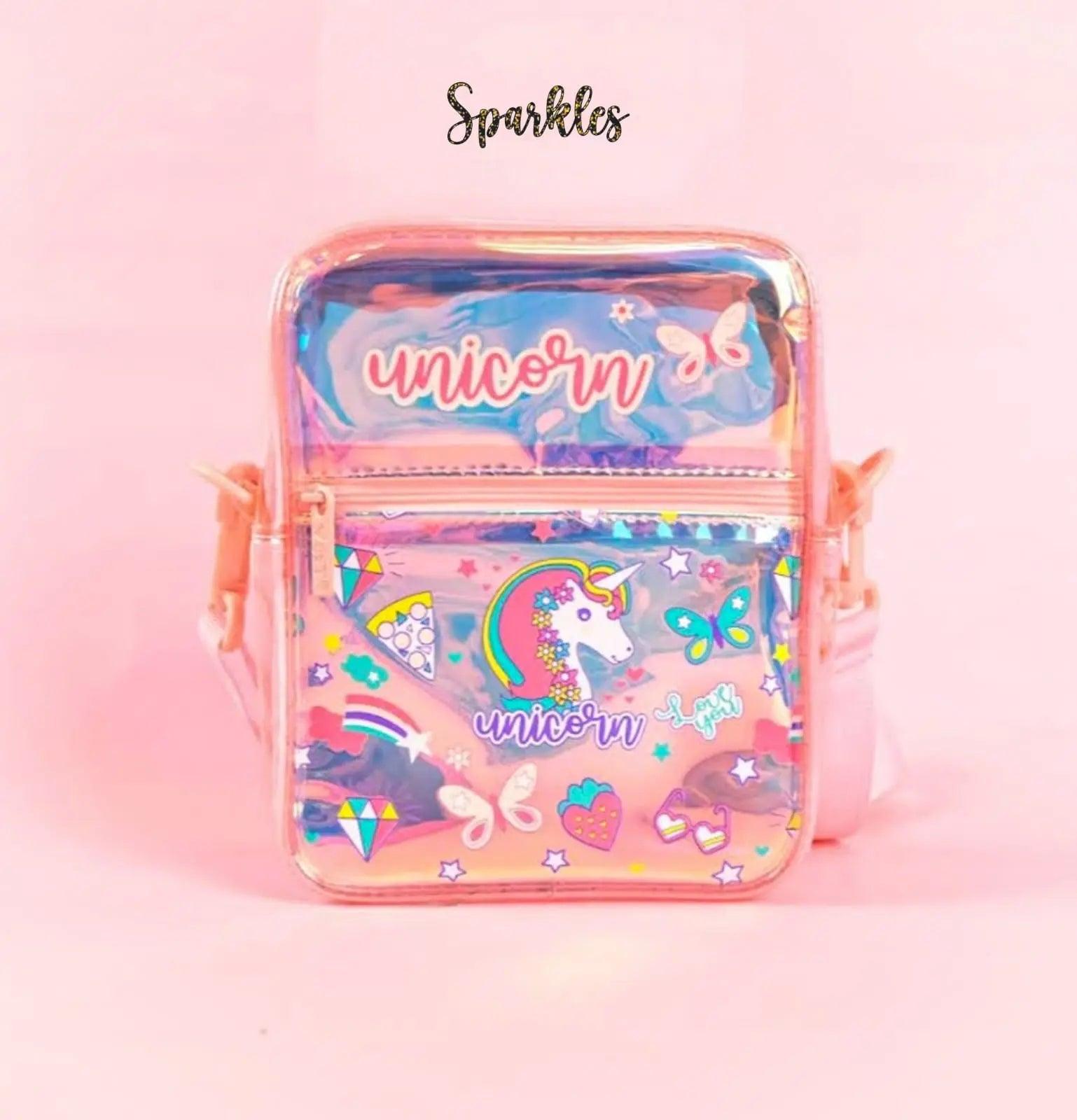 IRIDESCENT HOLOGRAPHIC SLING BAG SPARKLES