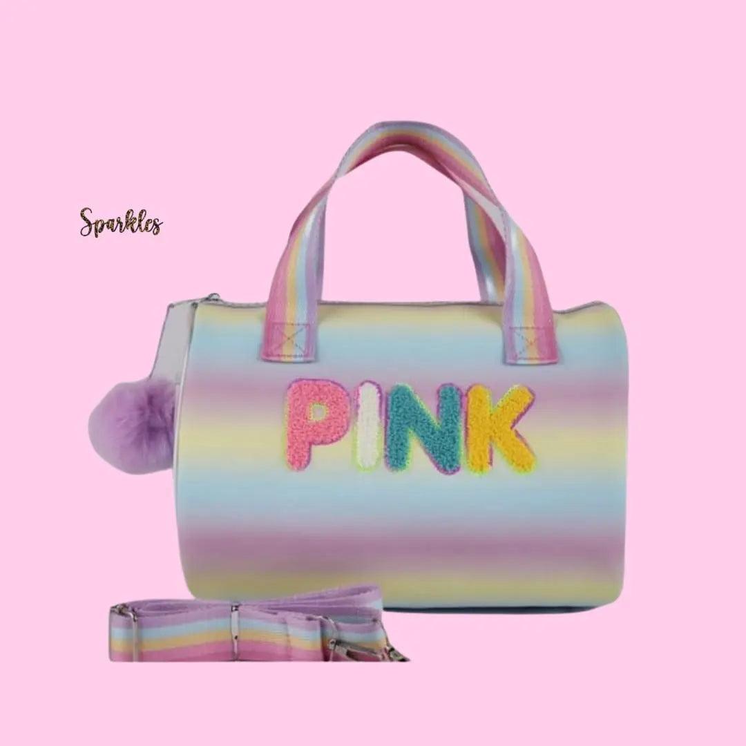 PINK MINI DUFFEL BAG SPARKLES
