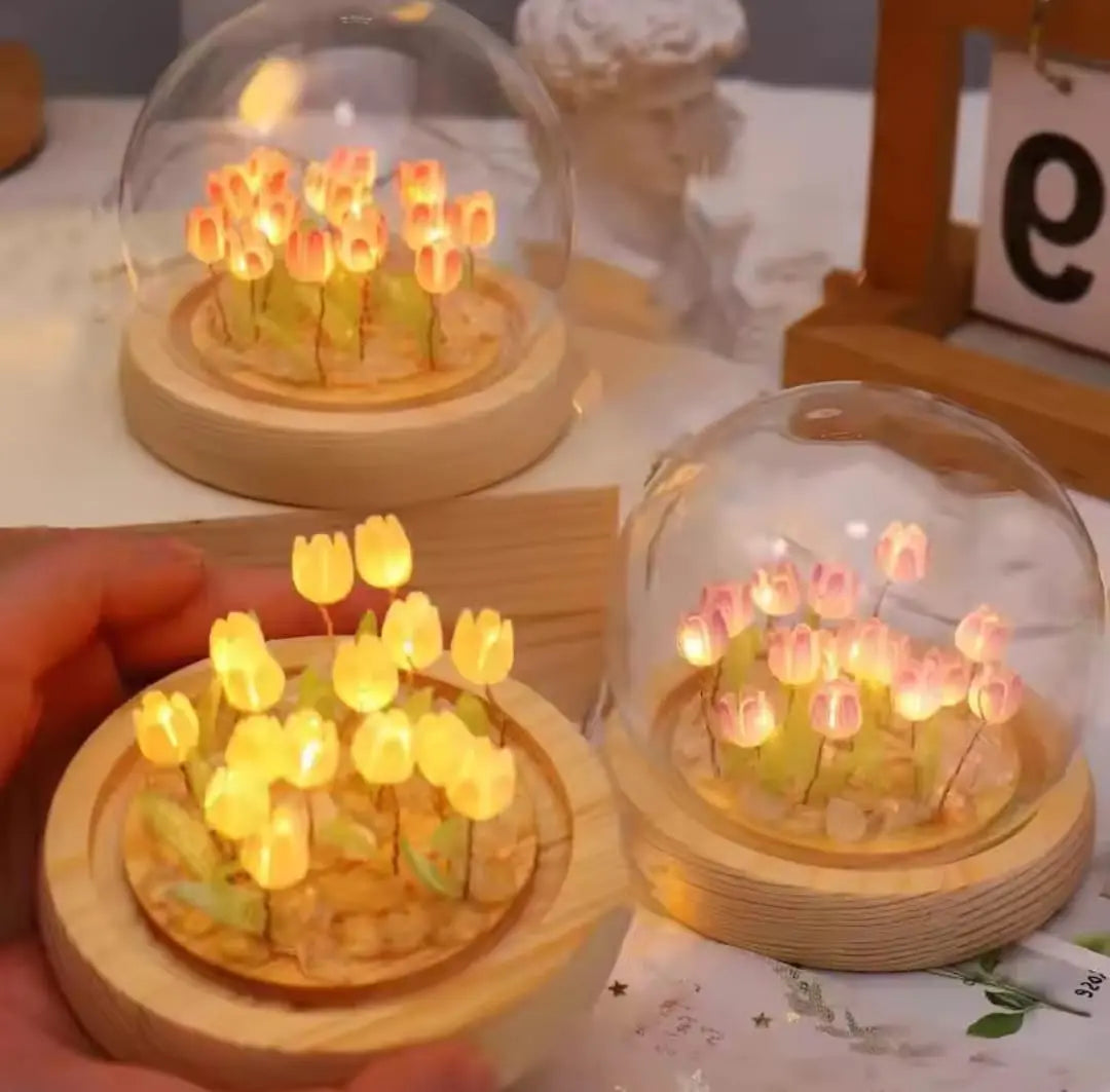 TULIP FLORAL LAMP SPARKLES