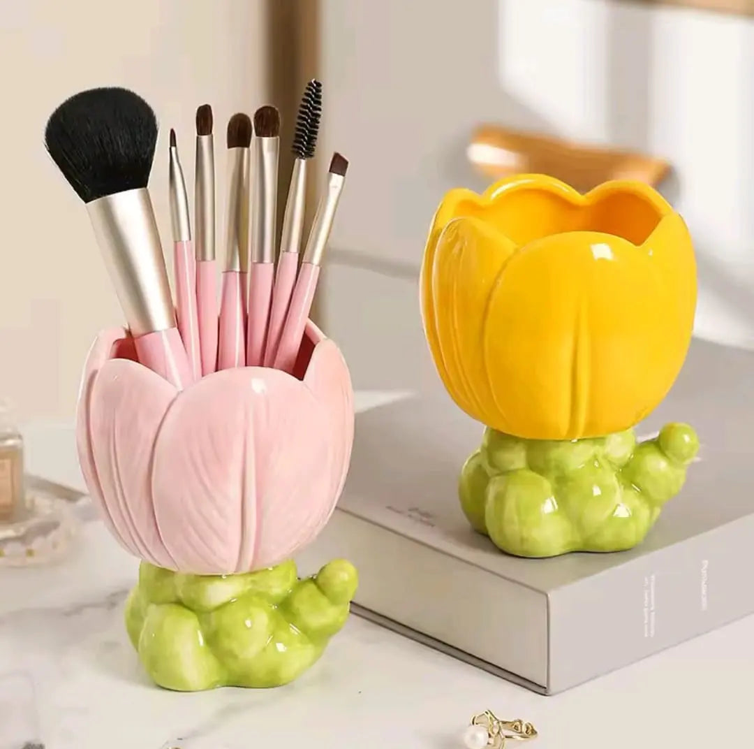 CERAMIC BRUSH HOLDER SPARKLES