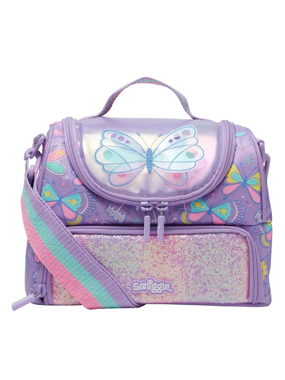 SMIGGLE BUTTERFLY LUNCH BAG SPARKLES