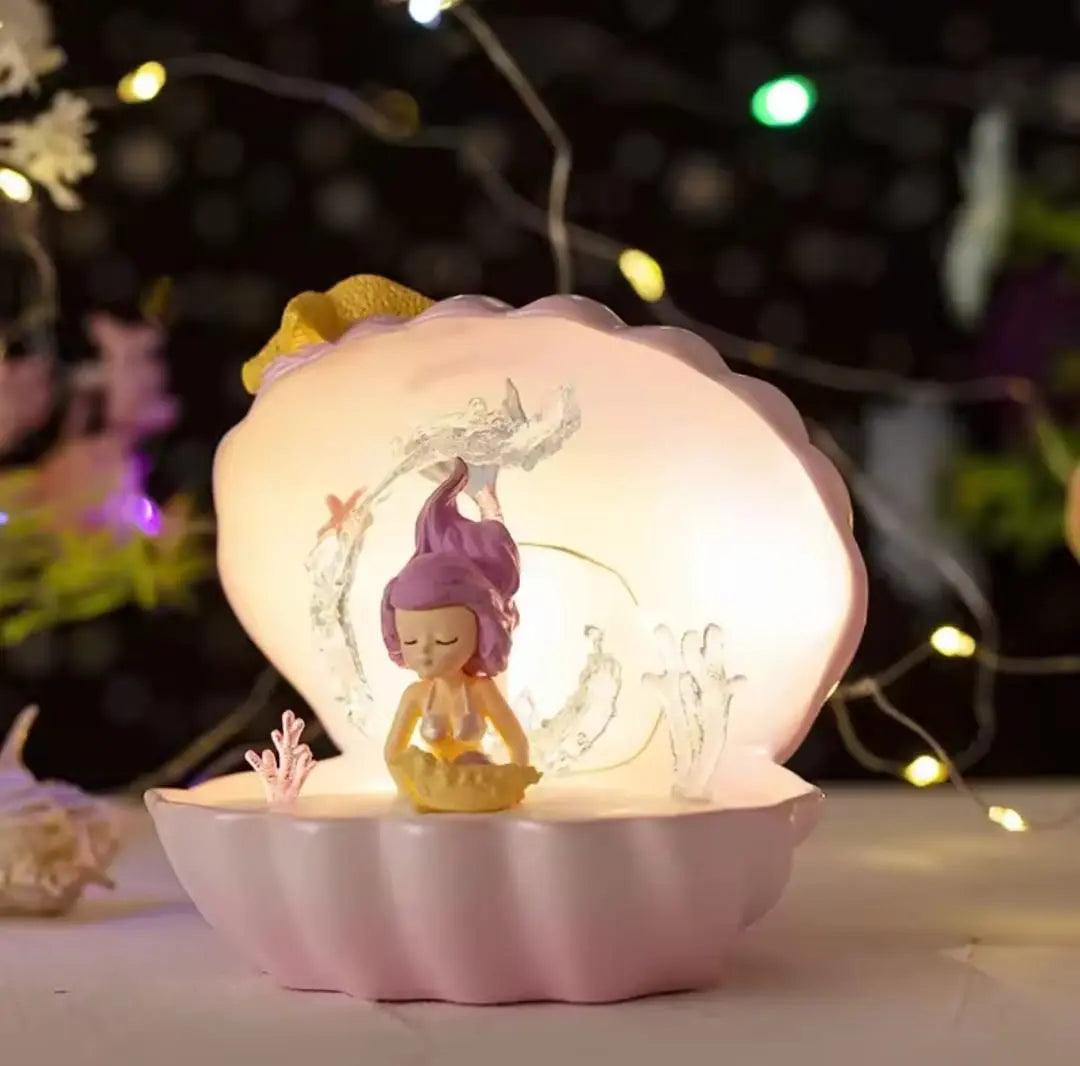 MERMAID SHELL LAMP SPARKLES