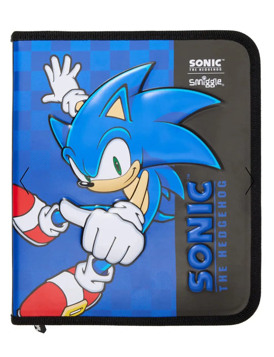 Smiggle Sonic The Hedgehog Zip It Stationery Gift Pack SPARKLES