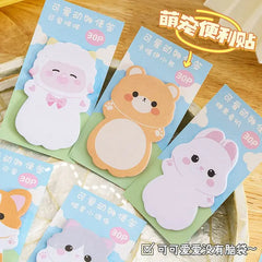 CUTE ANIMAL STICKY NOTES SPARKLES