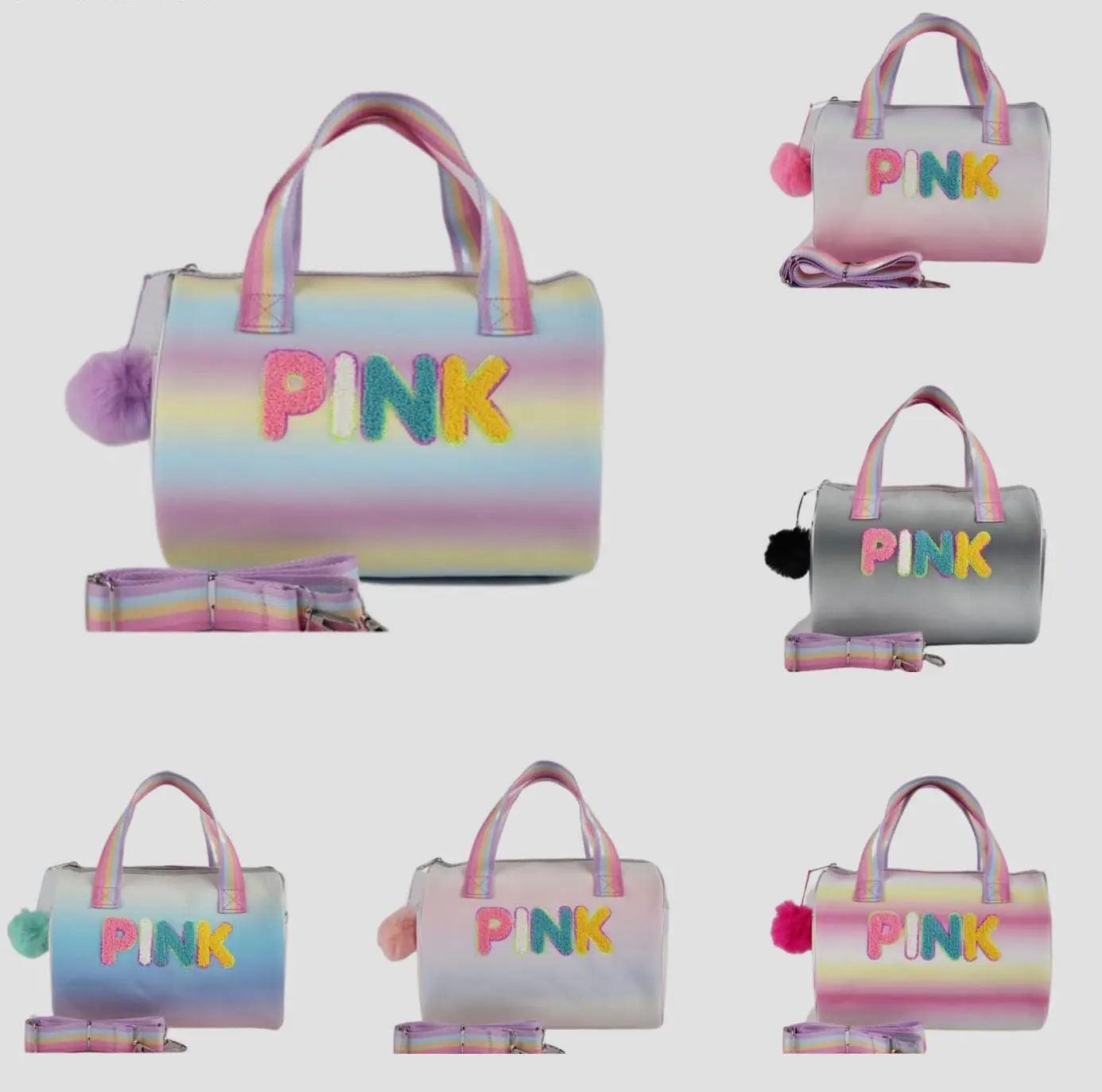 PINK MINI DUFFEL BAG SPARKLES