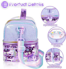 FOREVER GLITTER DUAL COMPARTMENT LUNCH BAG SPARKLES