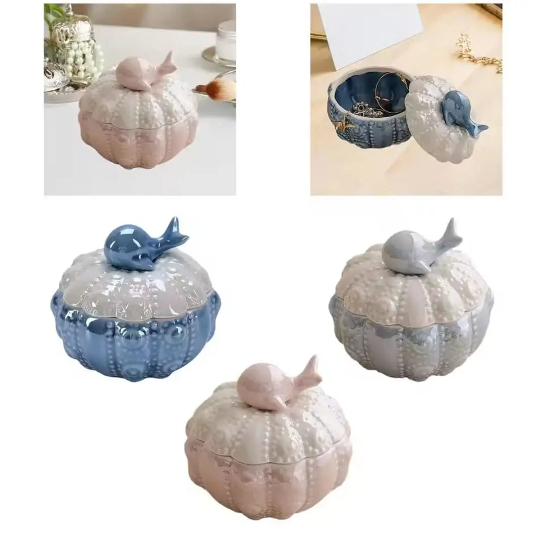 CERAMIC JEWELRY TRINKET BOX SPARKLES