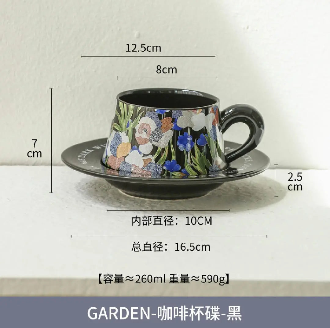 AESTHETIC FLORAL GARDEN CUP SET SPARKLES