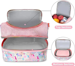 FOREVER GLITTER DUAL COMPARTMENT LUNCH BAG SPARKLES