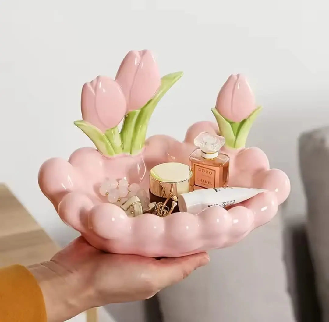 TULIP CERAMIC TRAY SPARKLES